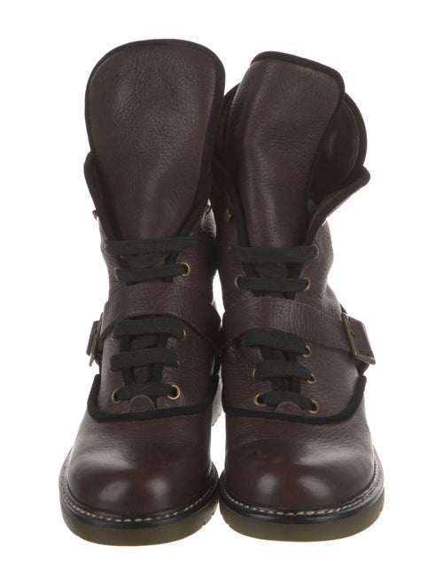 See by Chloé Leather Combat Boots