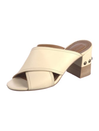 See by Chloé Leather Studded Accents Slides