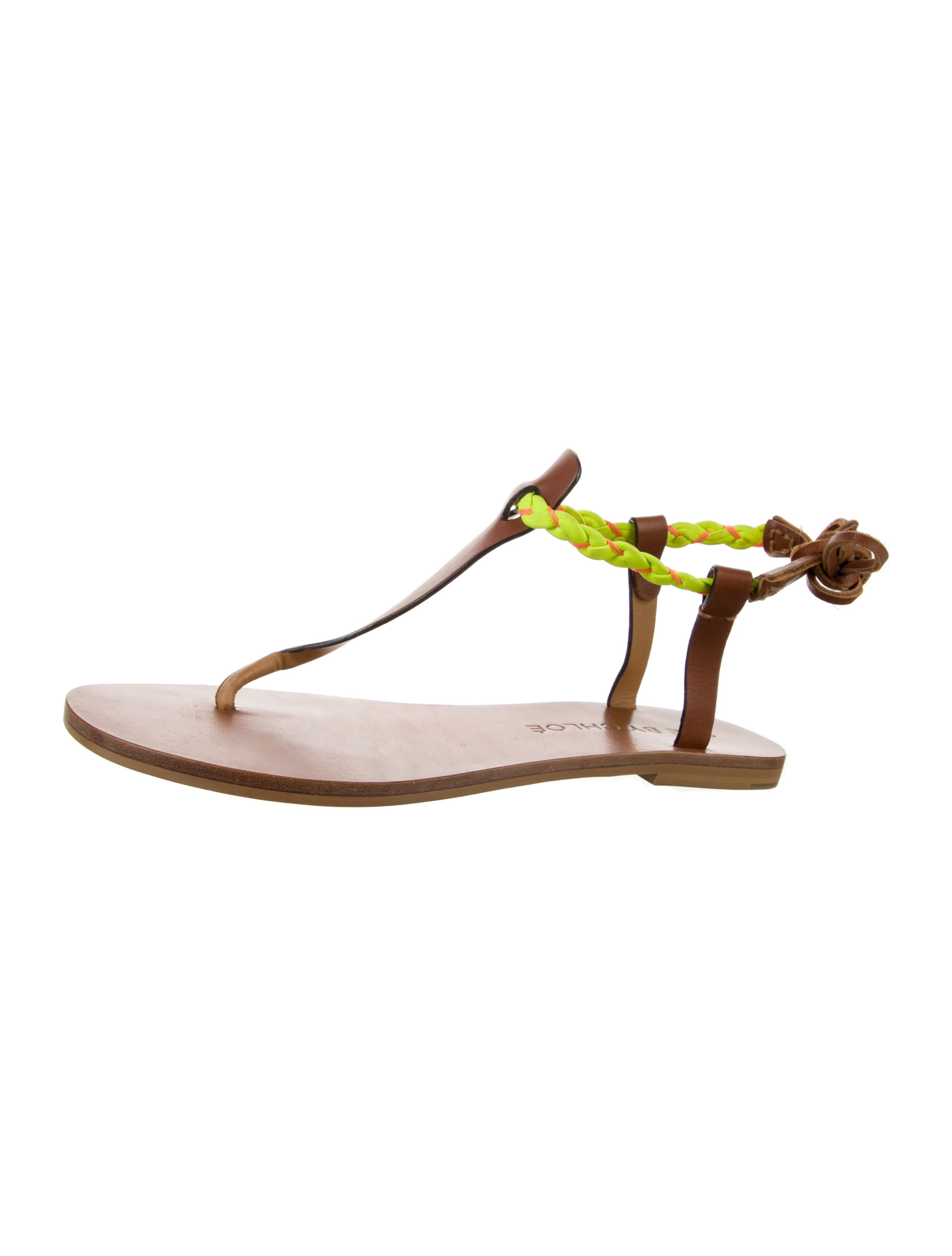 See by Chloé Leather T-Strap Sandals