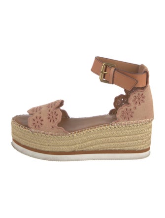 See by Chloé Suede Cutout Accent Espadrilles