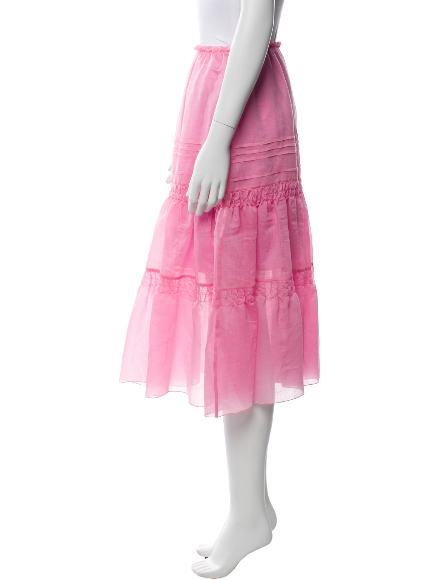 See by Chloé Embroidered Accent Midi Length Skirt