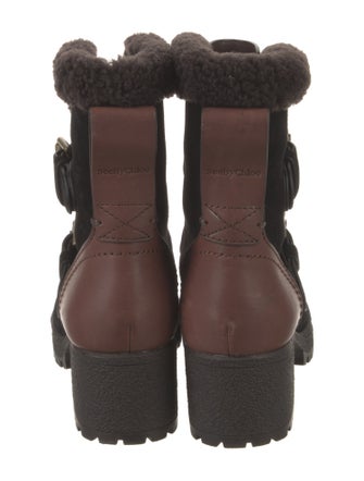 See by Chloé Suede Combat Boots