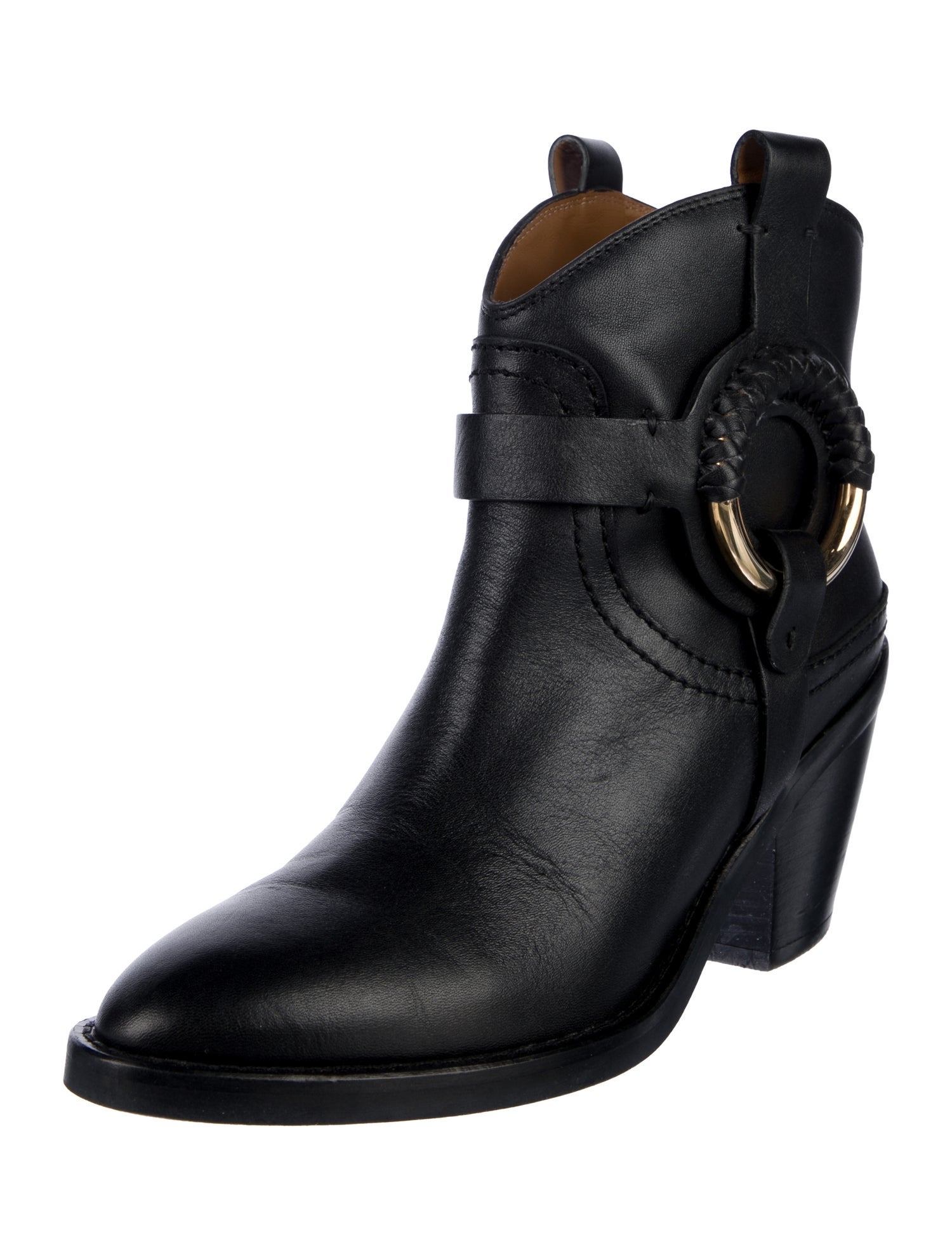 See by Chloé Leather Moto Boots