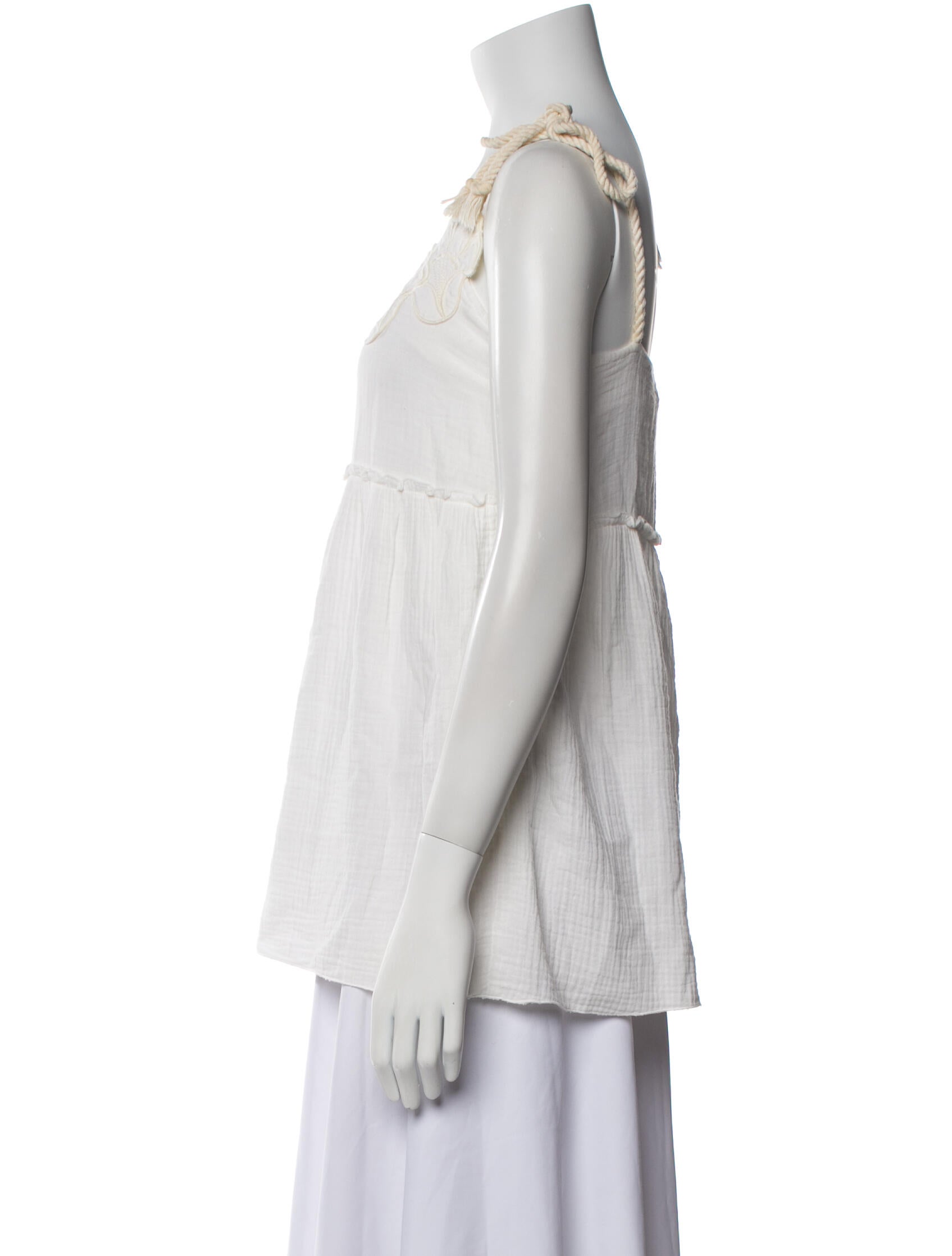 See by Chloé Square Neckline Sleeveless Blouse