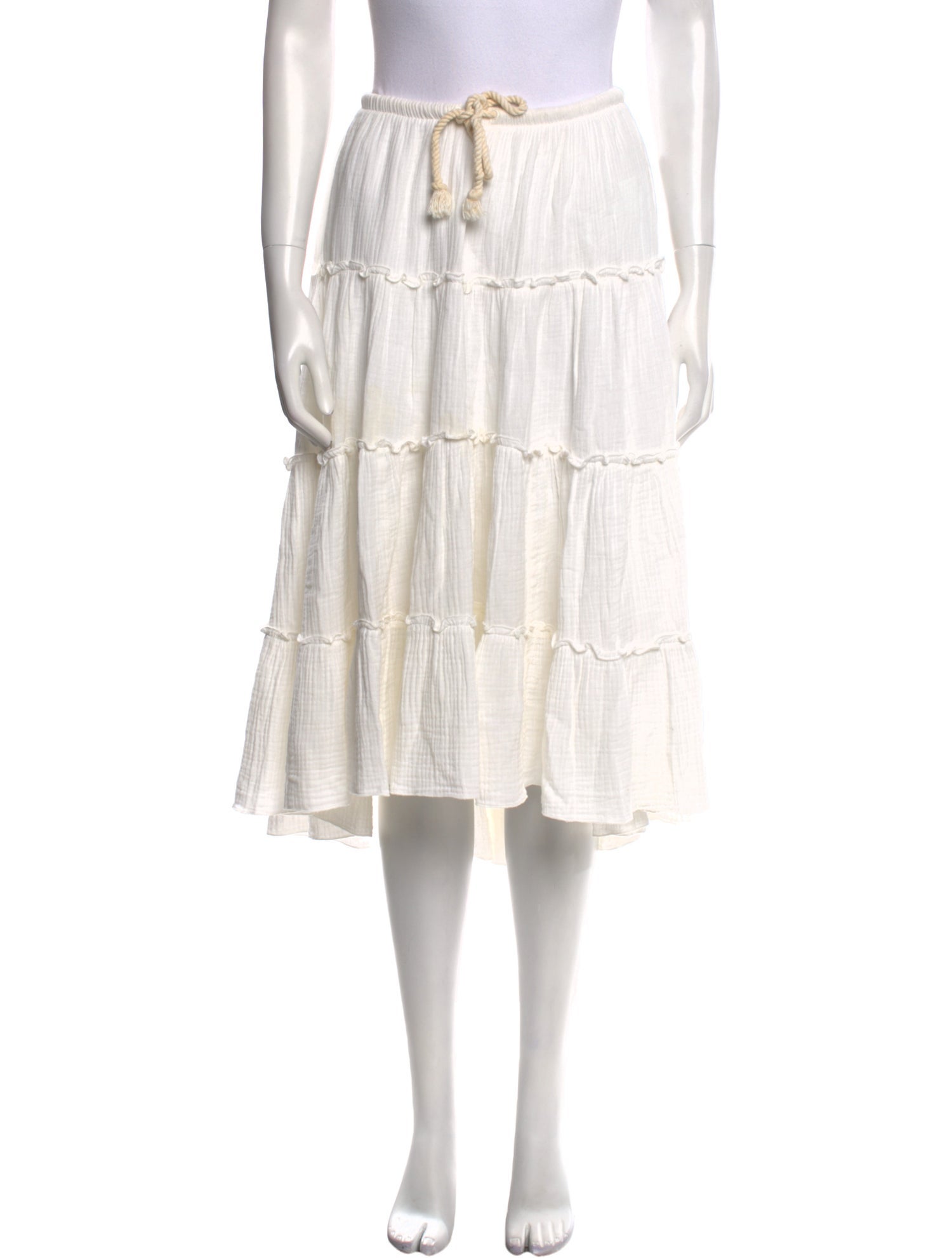 See by Chloé Ruffle Embellishment Midi Length Skirt