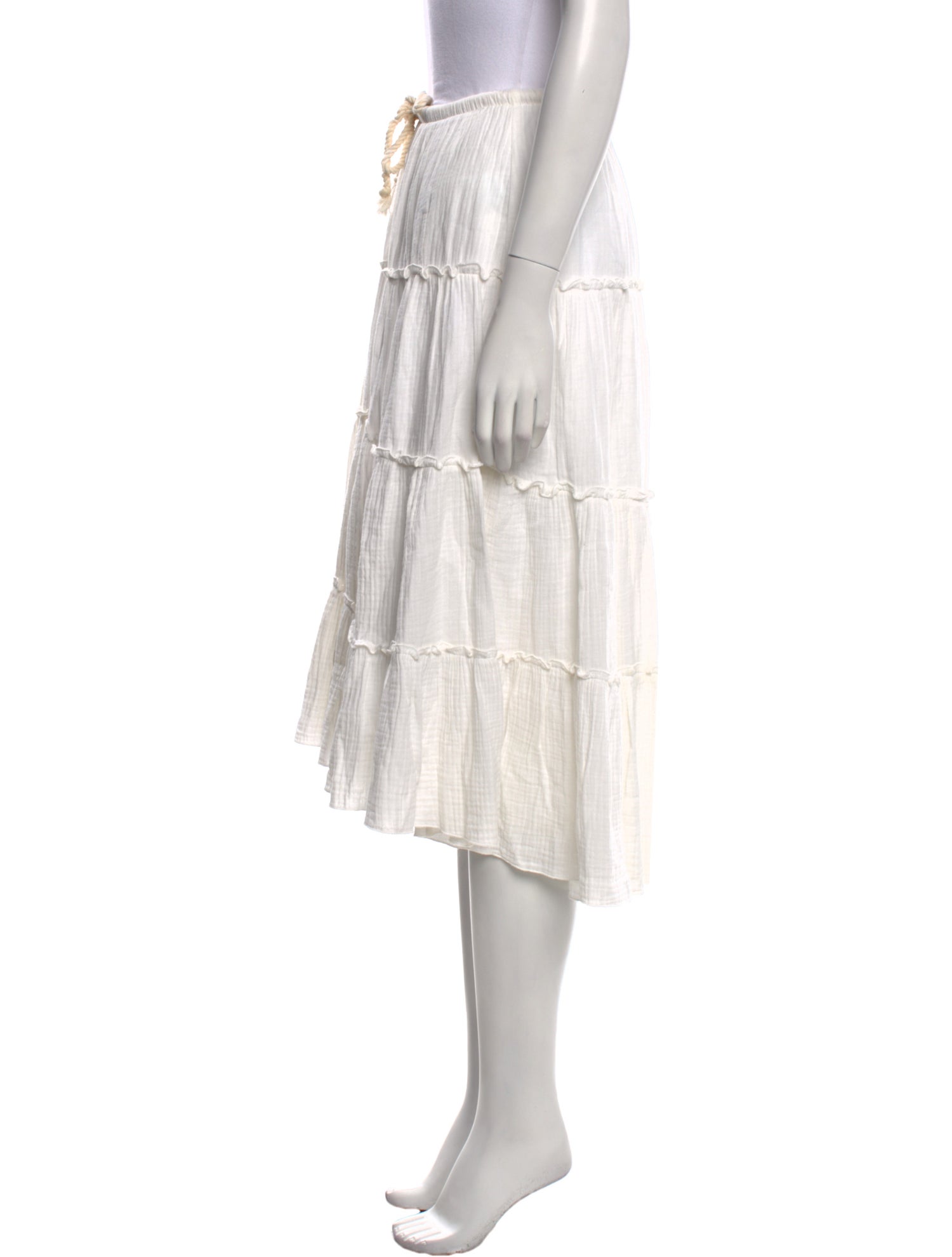 See by Chloé Ruffle Embellishment Midi Length Skirt