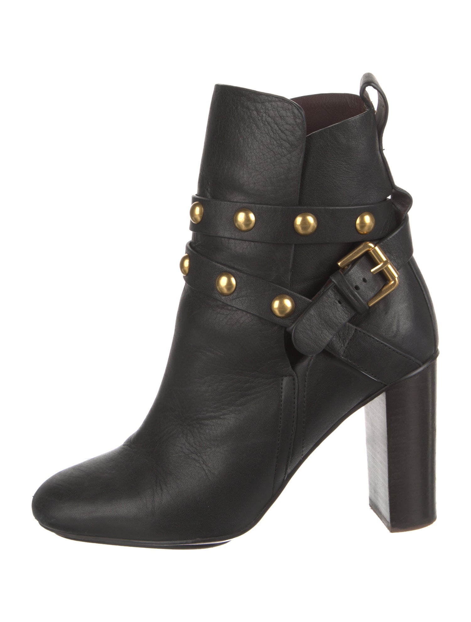 See by Chloé Leather Studded Accents Boots