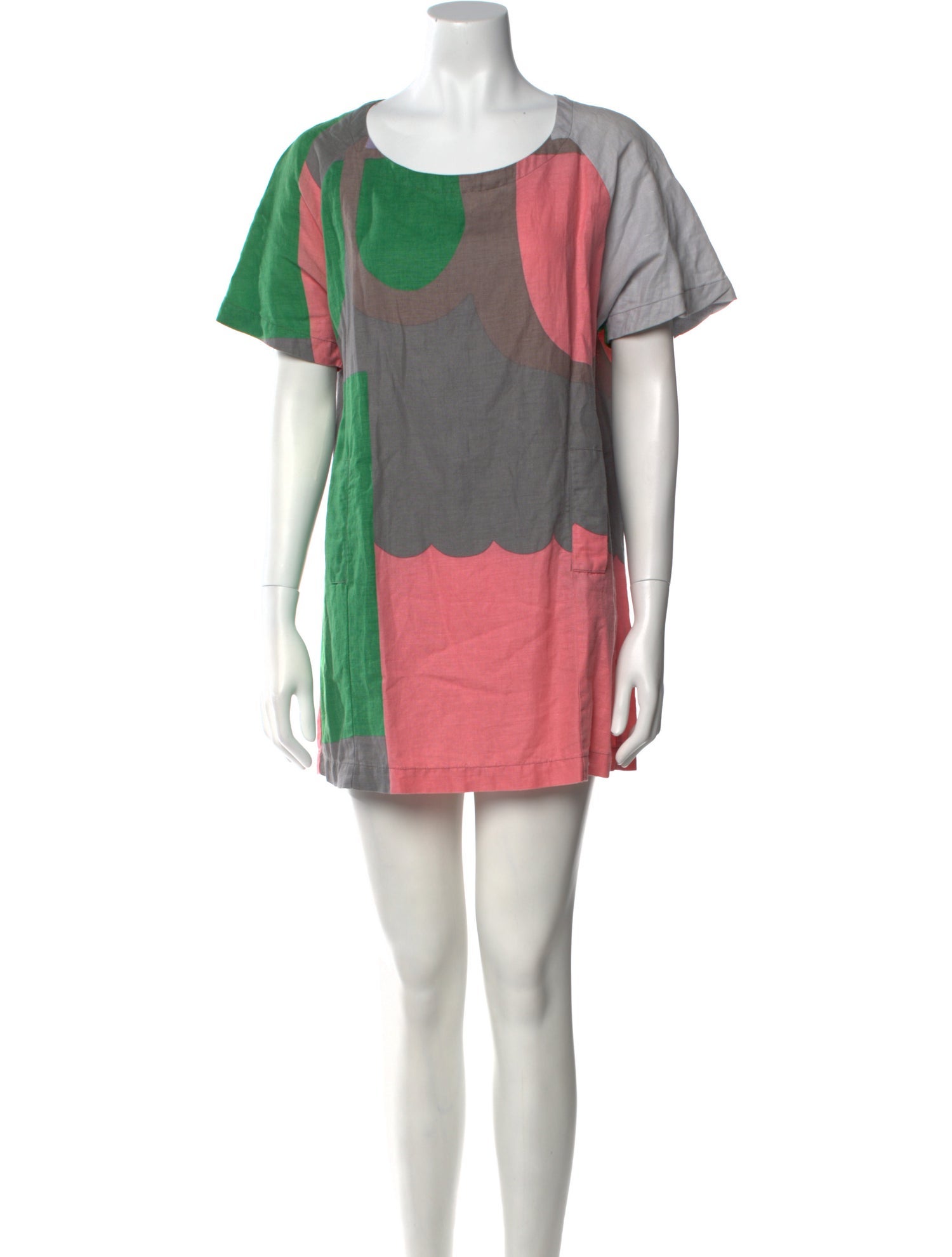 See by Chloé Colorblock Pattern Mini Dress