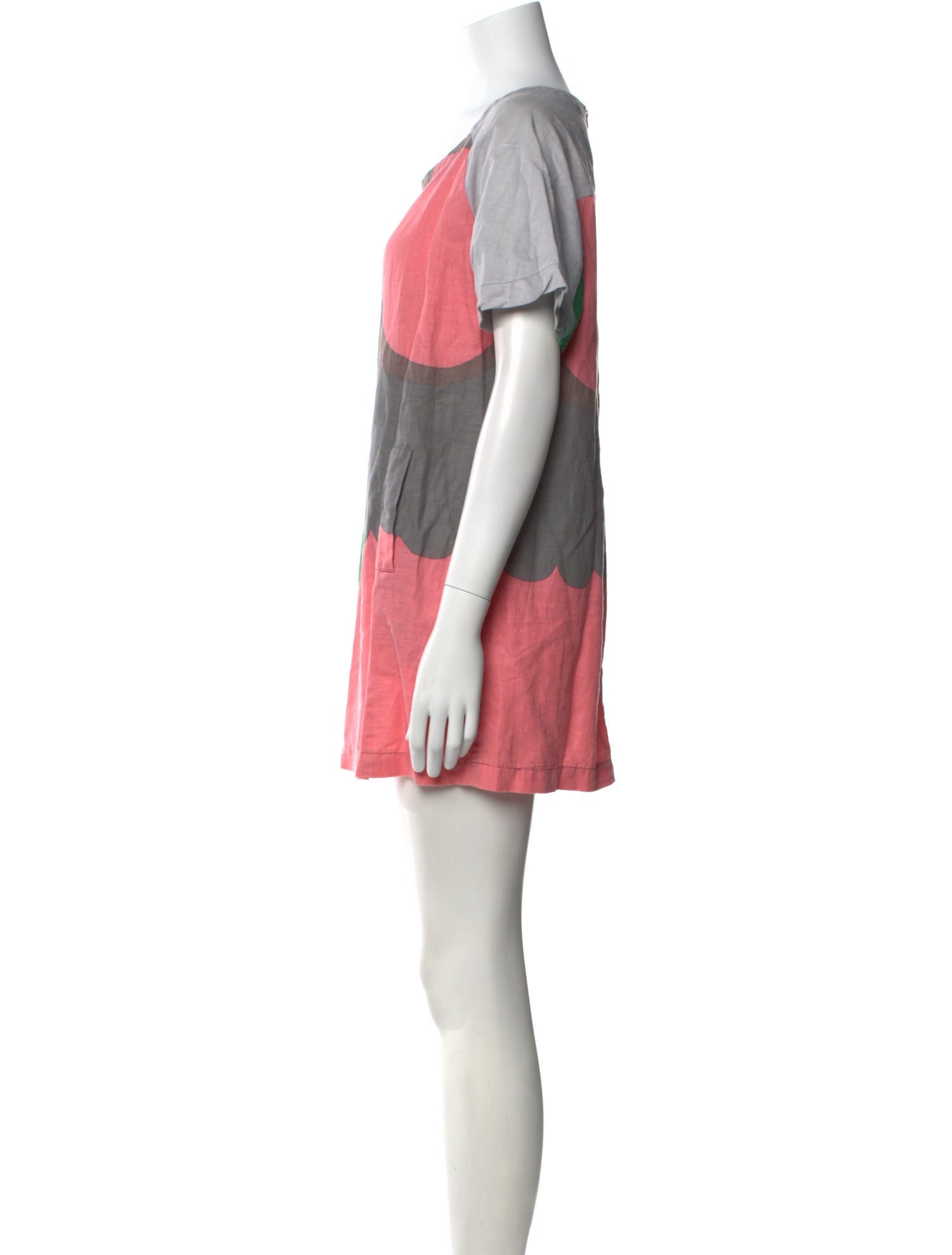 See by Chloé Colorblock Pattern Mini Dress