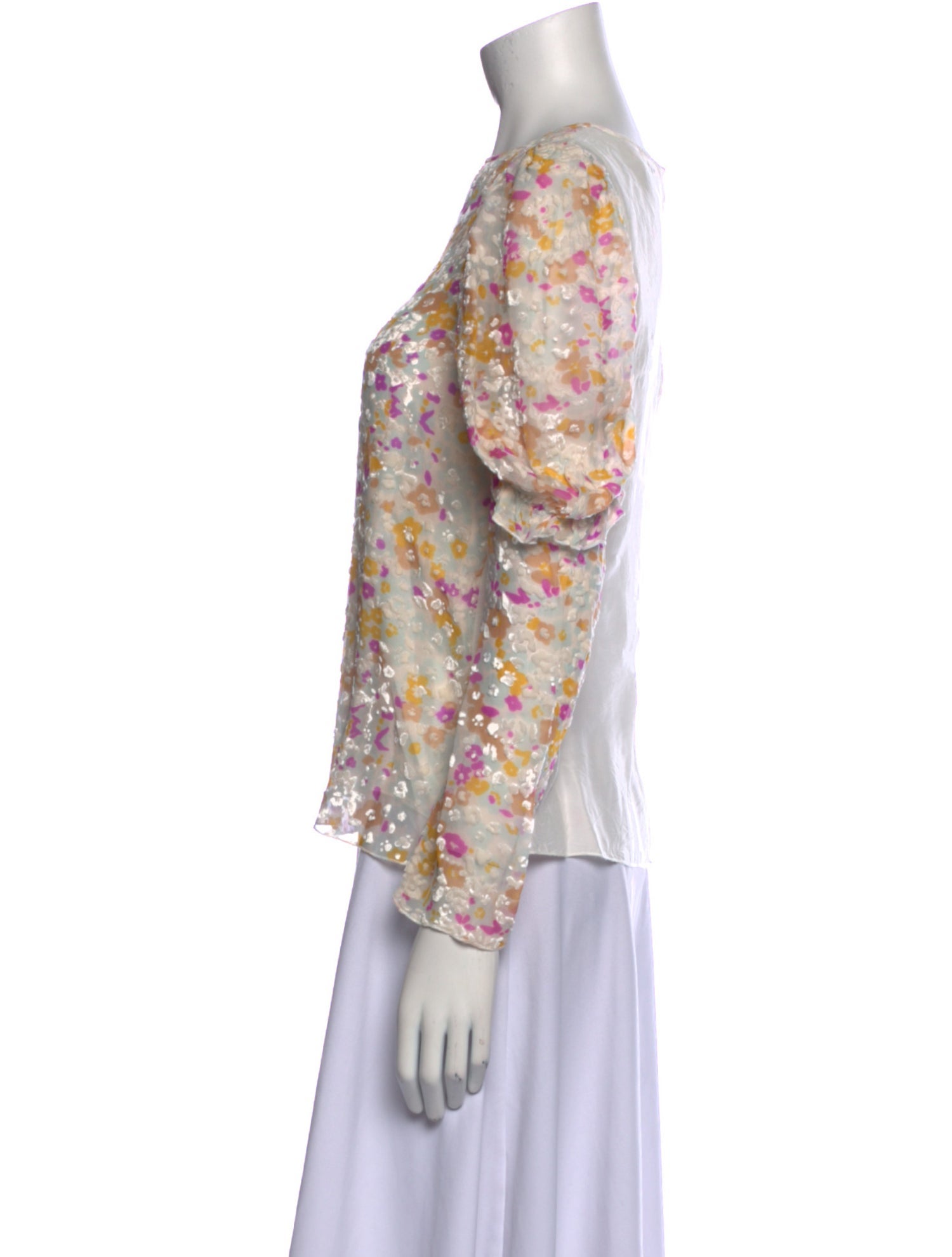 See by Chloé Floral Print Scoop Neck Blouse