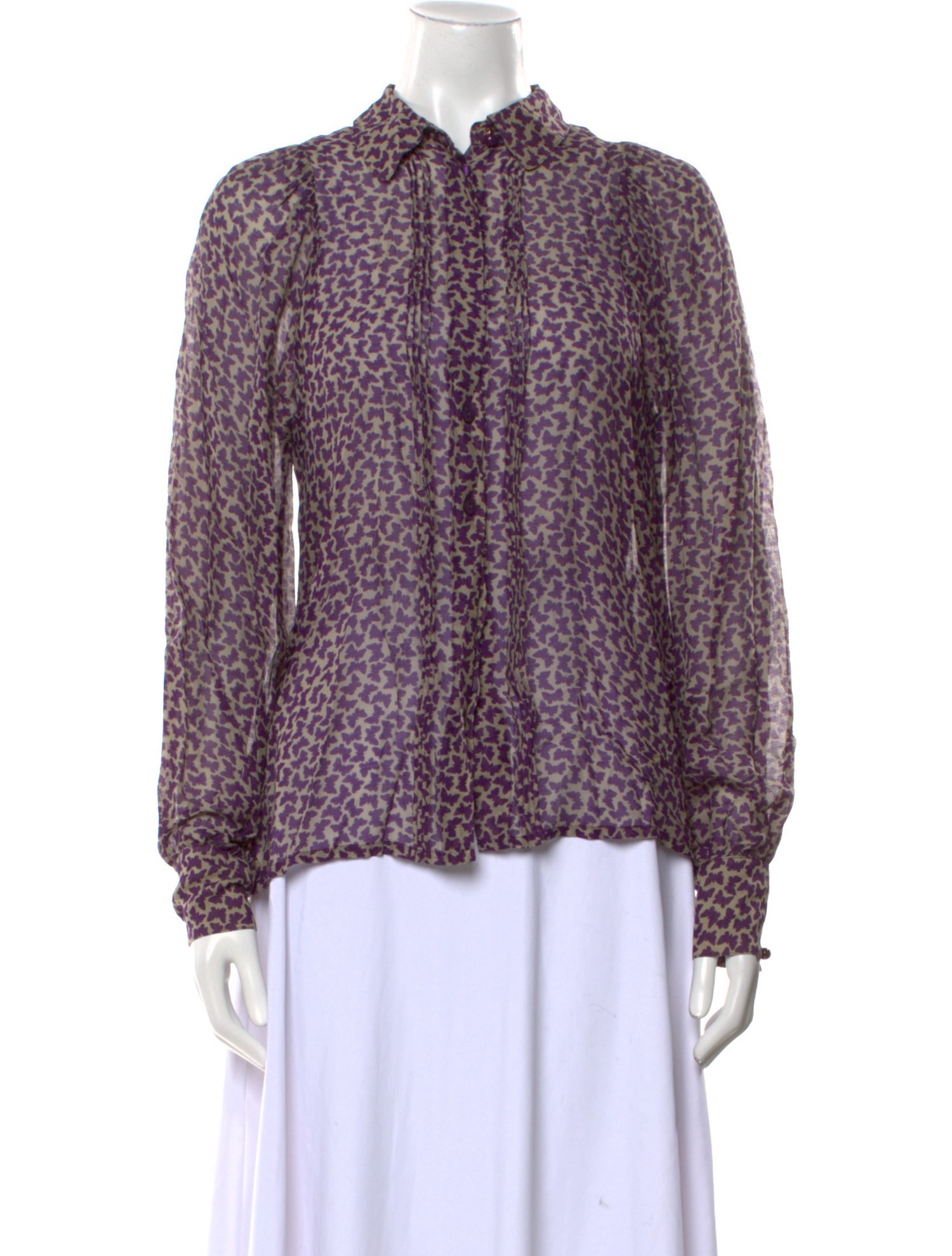 See by Chloé Silk Animal Print Blouse