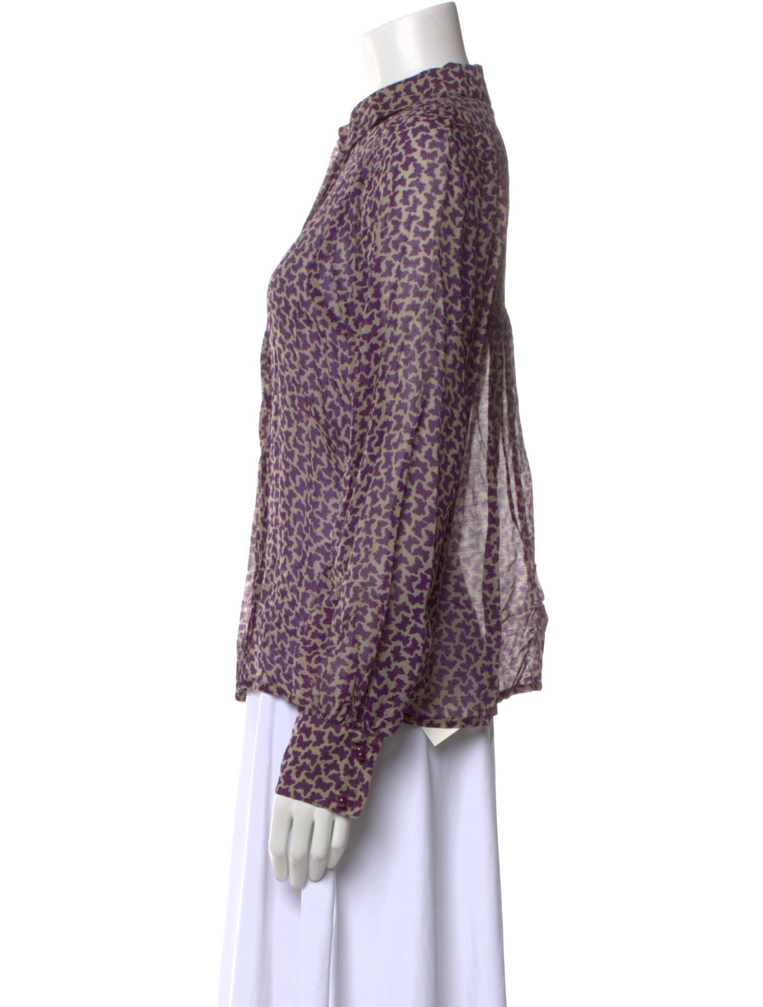 See by Chloé Silk Animal Print Blouse