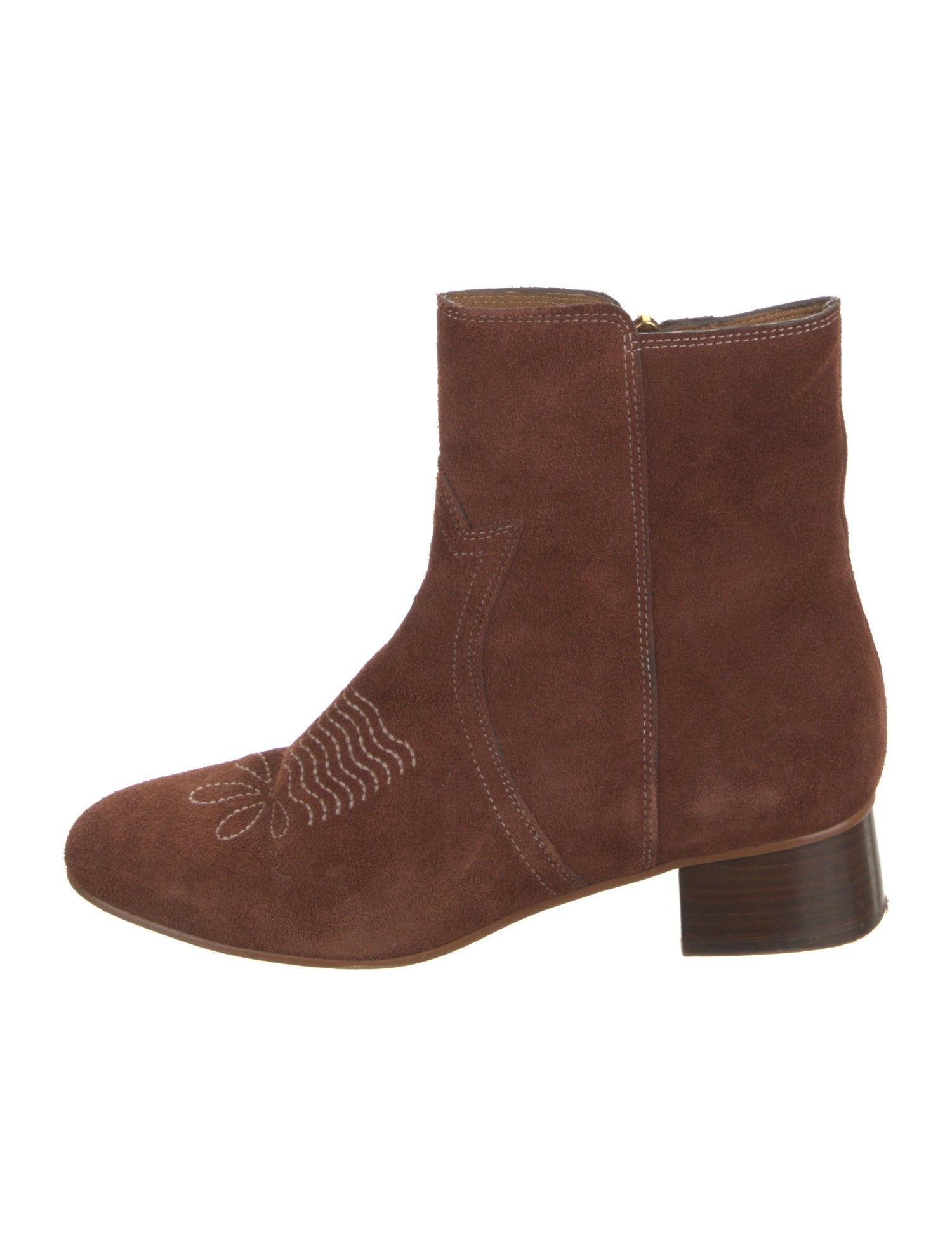 See by Chloé Suede Embroidered Accent Boots