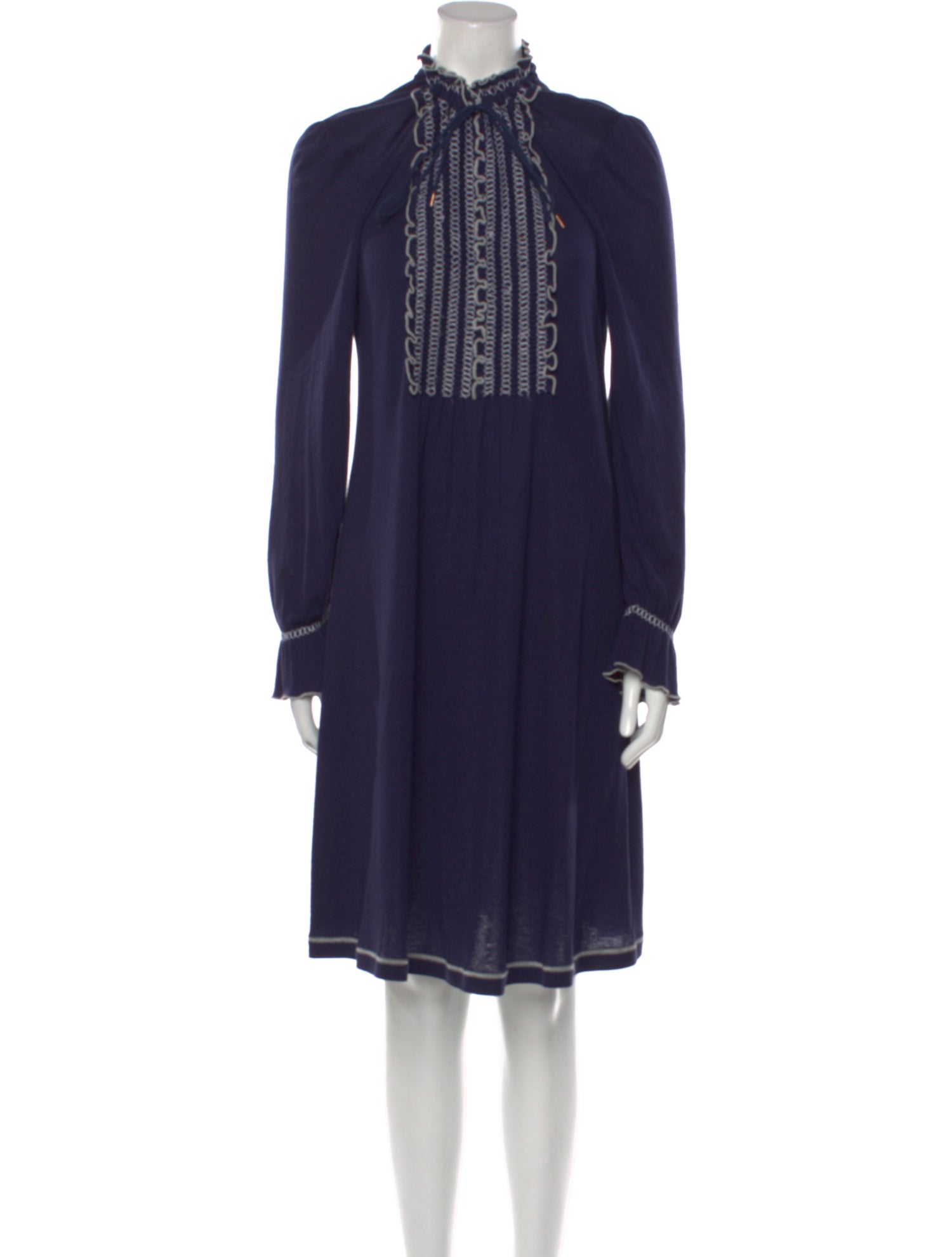 See by Chloé Mock Neck Knee-Length Dress