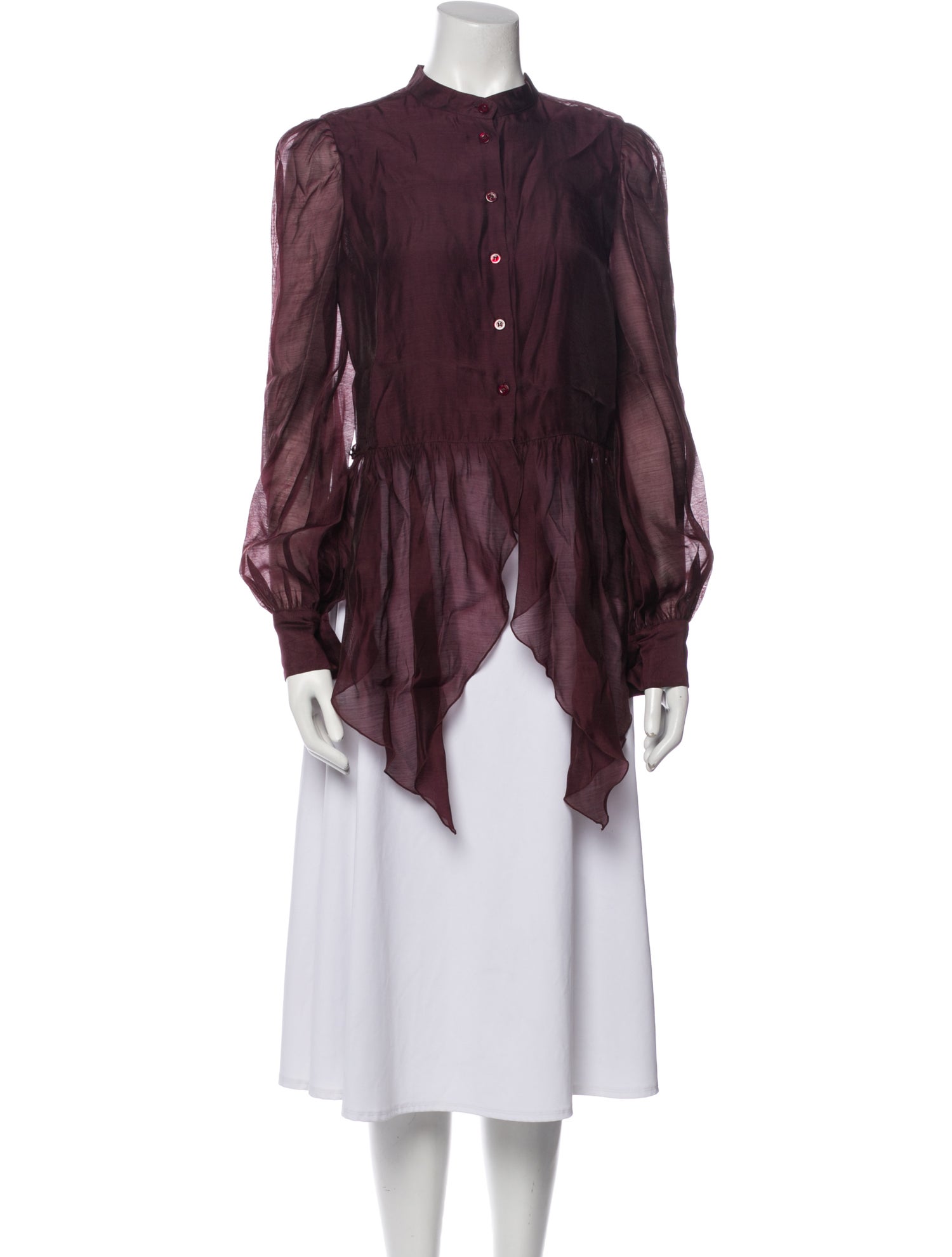 See by Chloé Mock Neck Long Sleeve Blouse