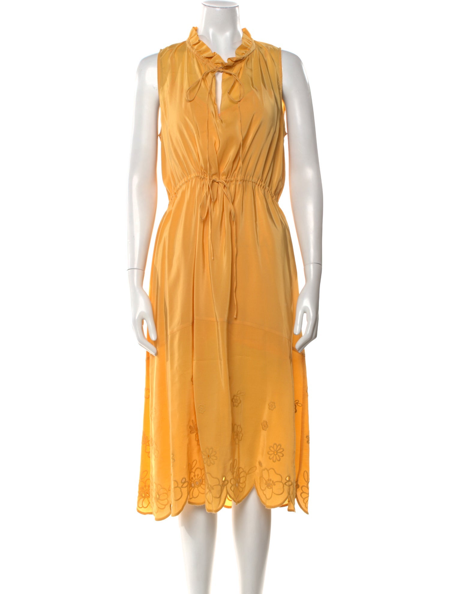See by Chloé Tie Neck Long Dress