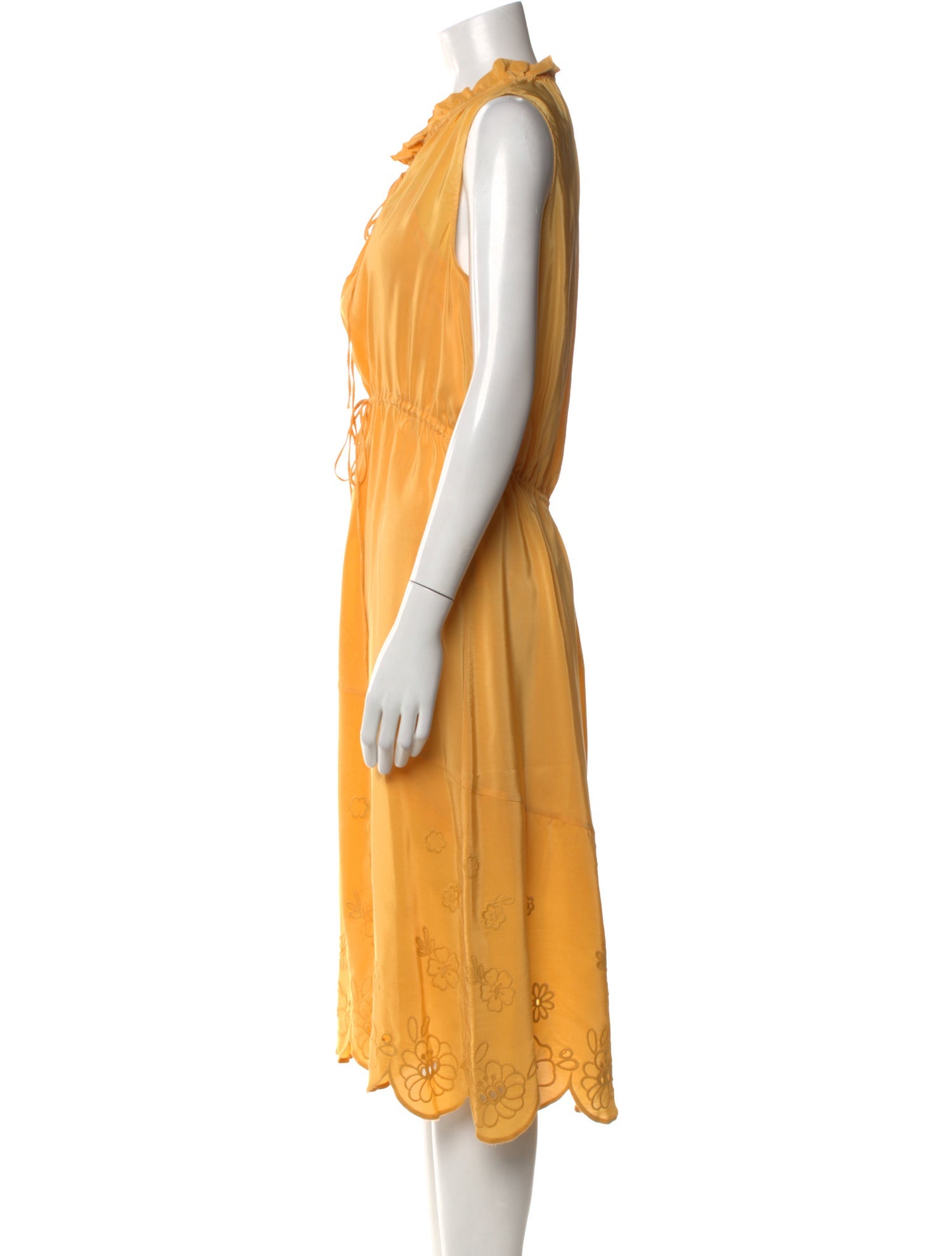 See by Chloé Tie Neck Long Dress