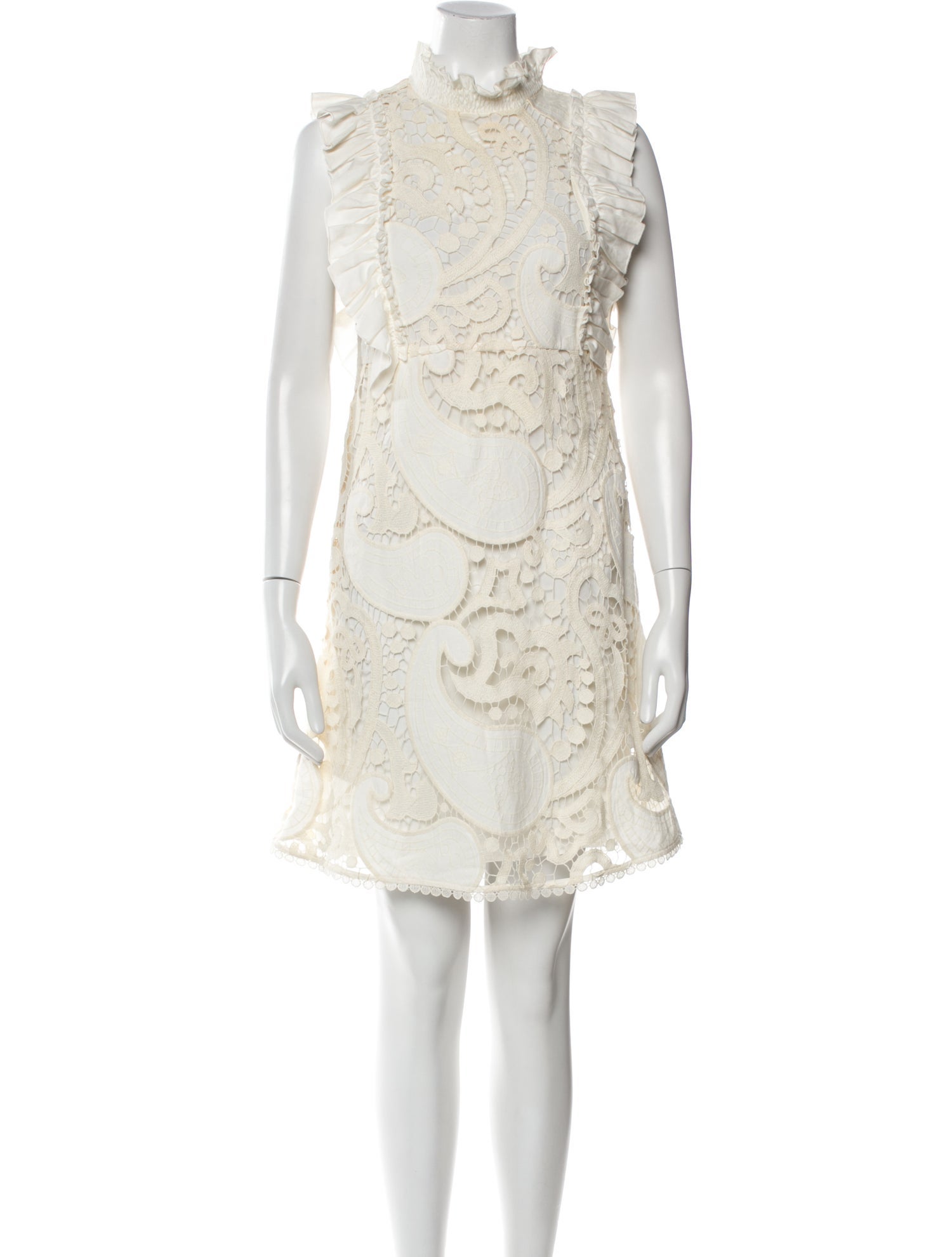 See by Chloé Lace Pattern Mini Dress