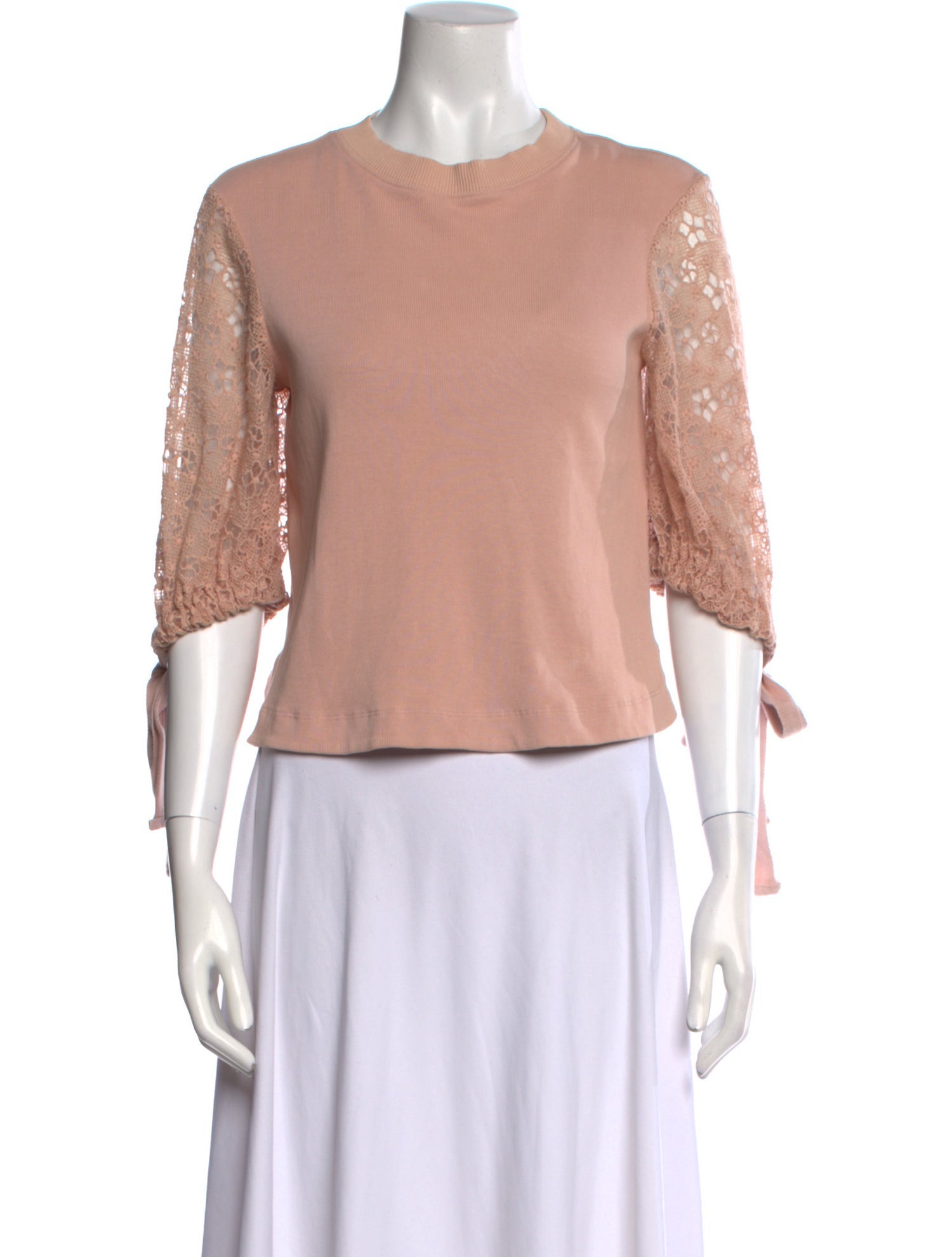 See by Chloé Crew Neck Three-Quarter Sleeve Top