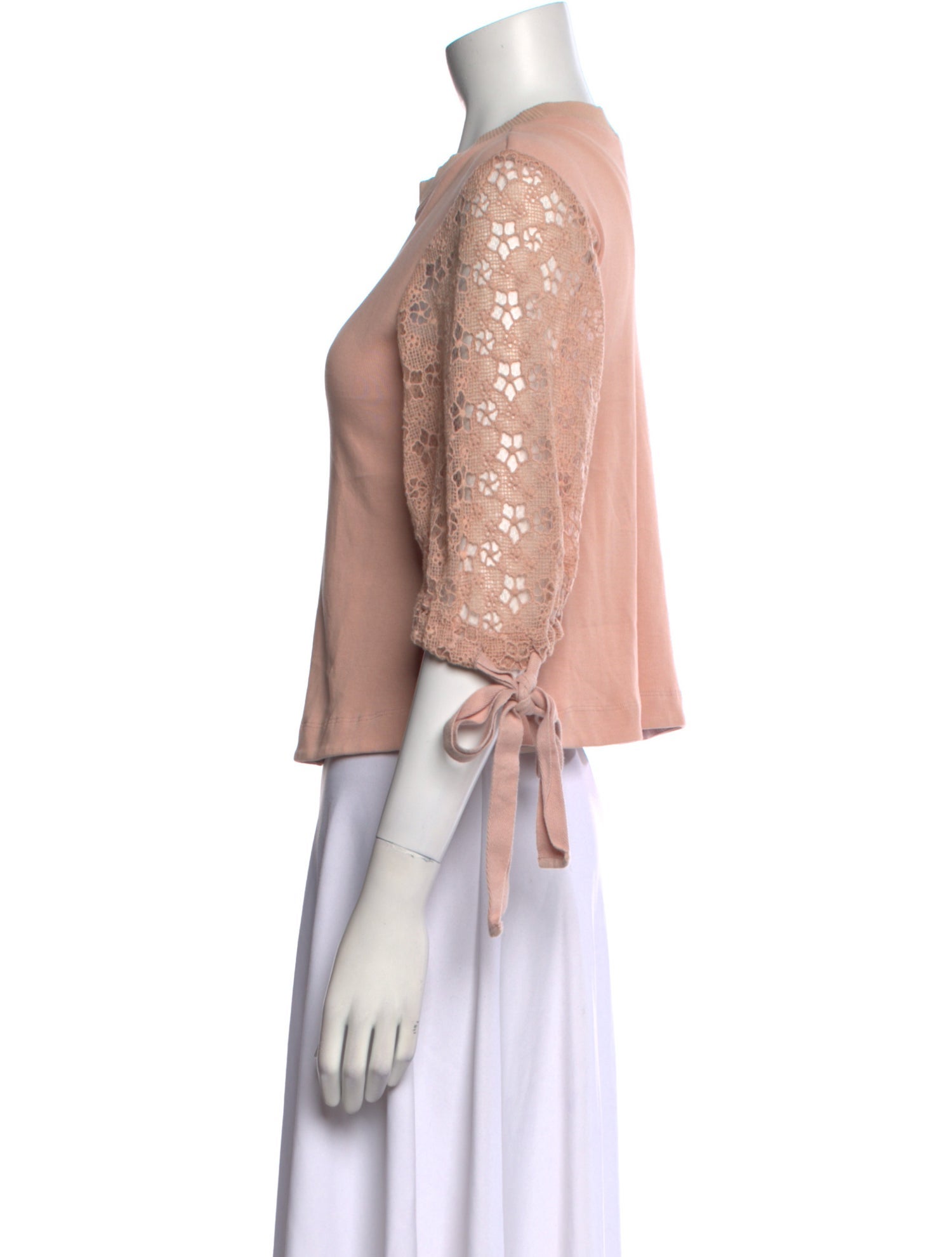 See by Chloé Crew Neck Three-Quarter Sleeve Top