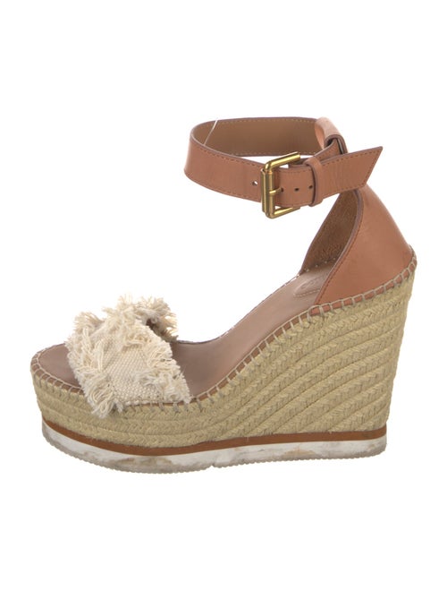 See by Chloé Leather Colorblock Pattern Espadrilles