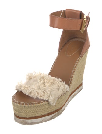 See by Chloé Leather Colorblock Pattern Espadrilles