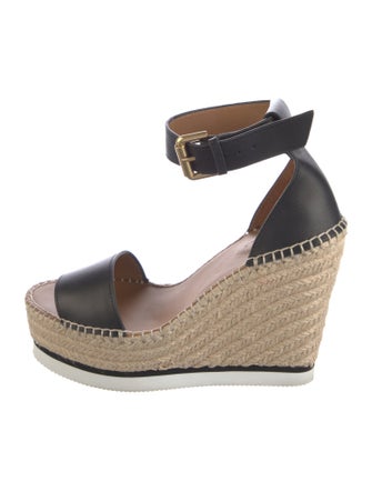 See by Chloé Leather Colorblock Pattern Espadrilles