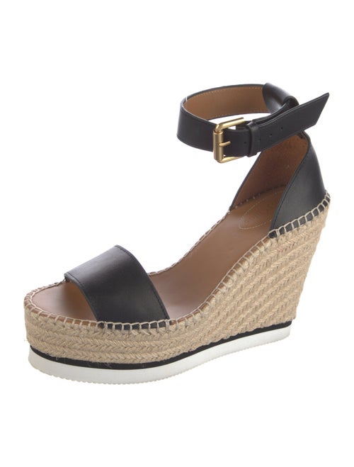 See by Chloé Leather Colorblock Pattern Espadrilles