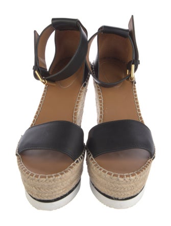 See by Chloé Leather Colorblock Pattern Espadrilles