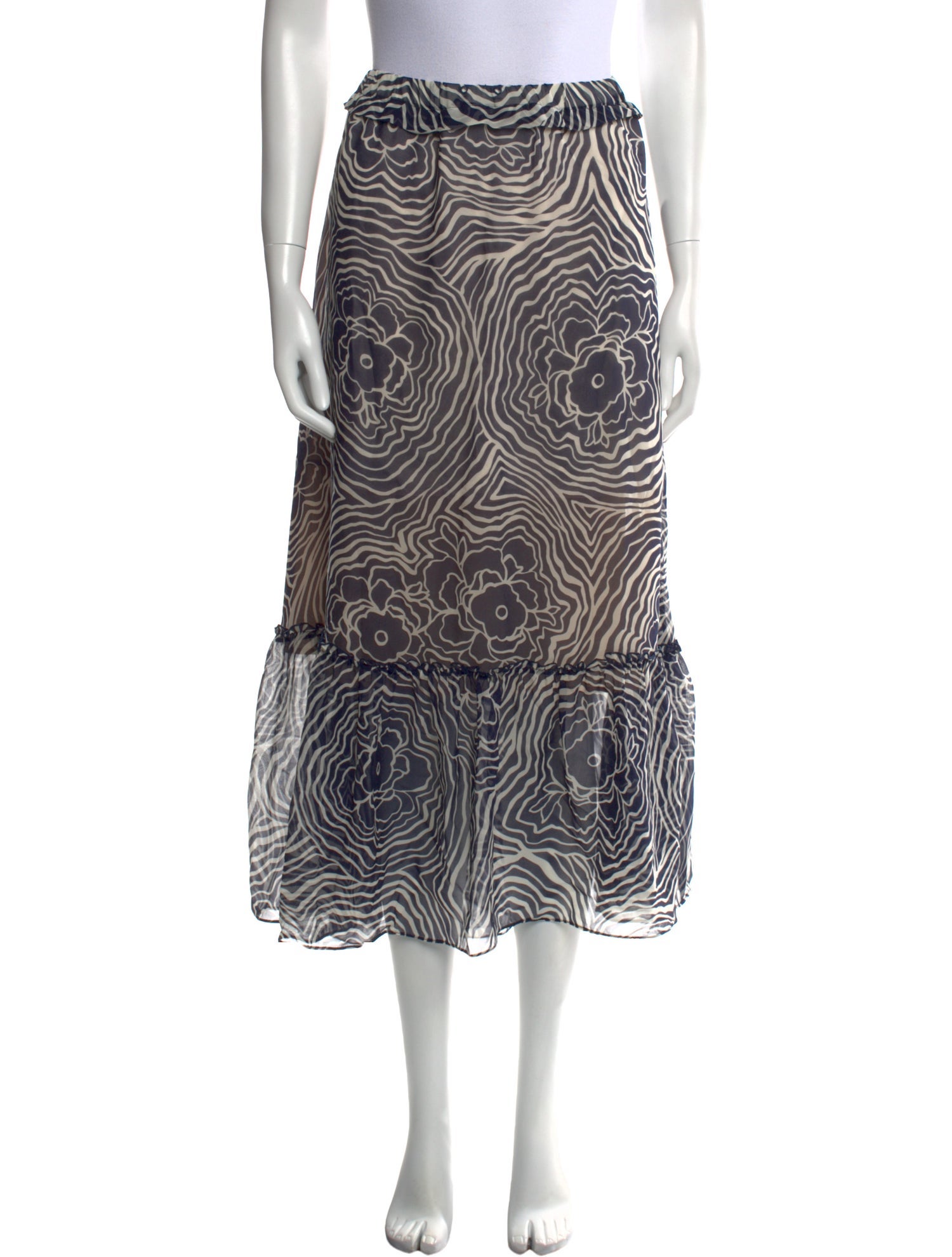 See by Chloé Printed Midi Length Skirt