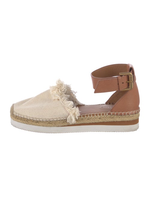 See by Chloé Canvas Raw-Edge Trim Espadrilles