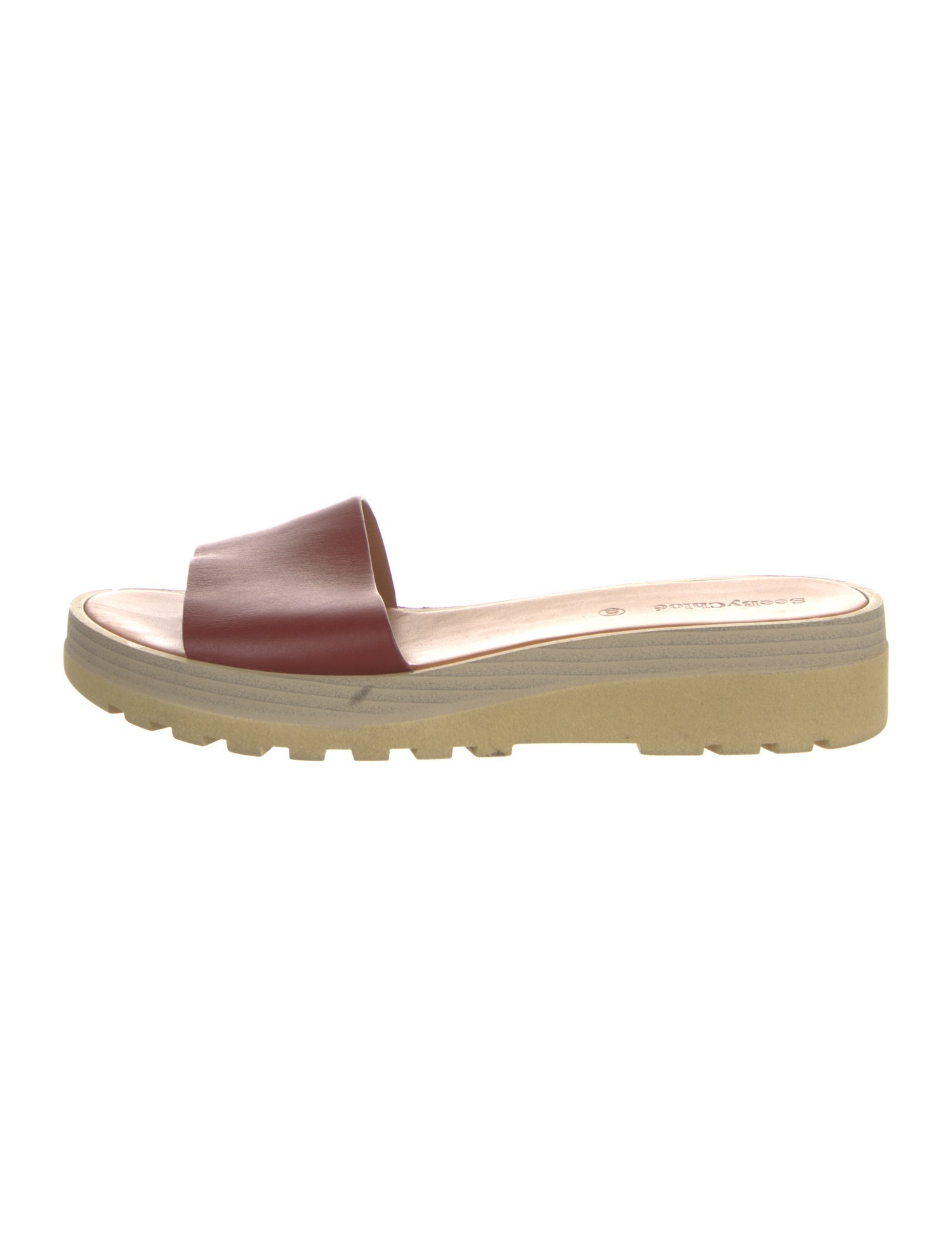 See by Chloé Leather Printed Slides