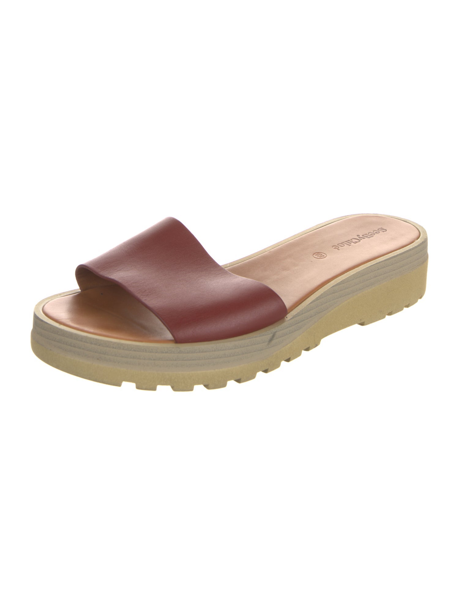 See by Chloé Leather Printed Slides