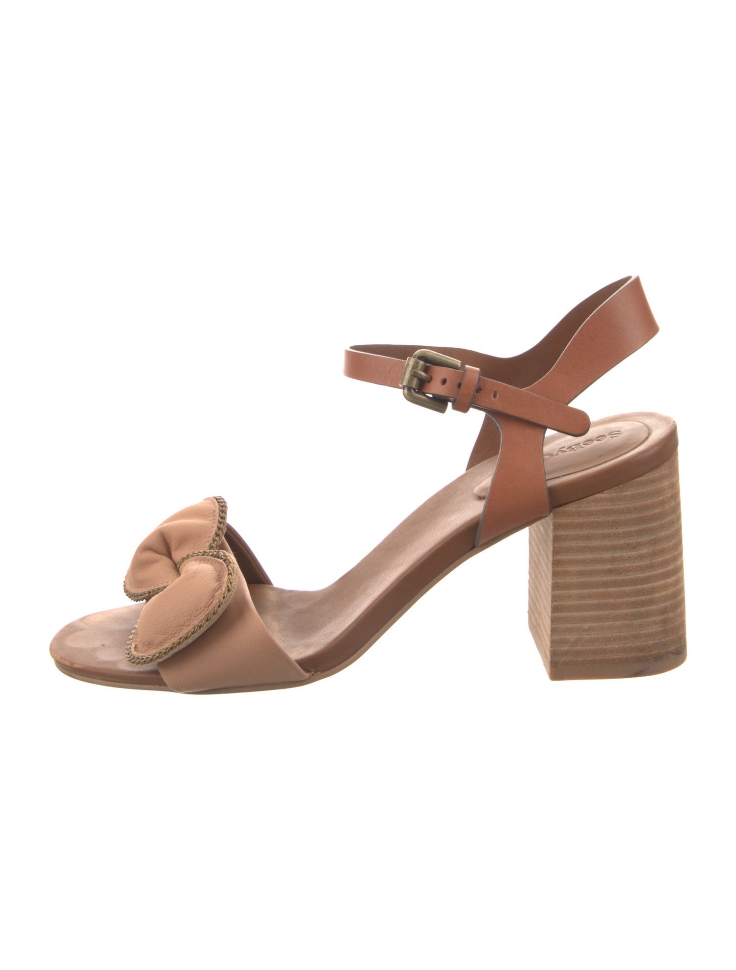 See by Chloé Leather Bow Accents Sandals