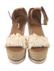 See by Chloé Leather Raw-Edge Trim Espadrilles