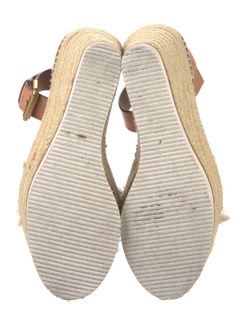 See by Chloé Leather Raw-Edge Trim Espadrilles