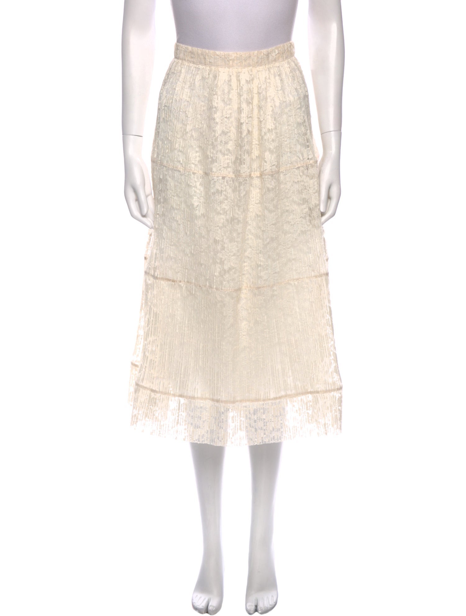 See by Chloé Linen Midi Length Skirt