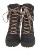 See by Chloé Suede Colorblock Pattern Lace-Up Boots