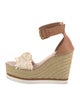 See by Chloé Leather Fringe Trim Accent Espadrilles