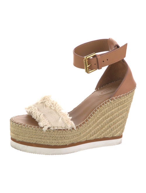 See by Chloé Leather Fringe Trim Accent Espadrilles
