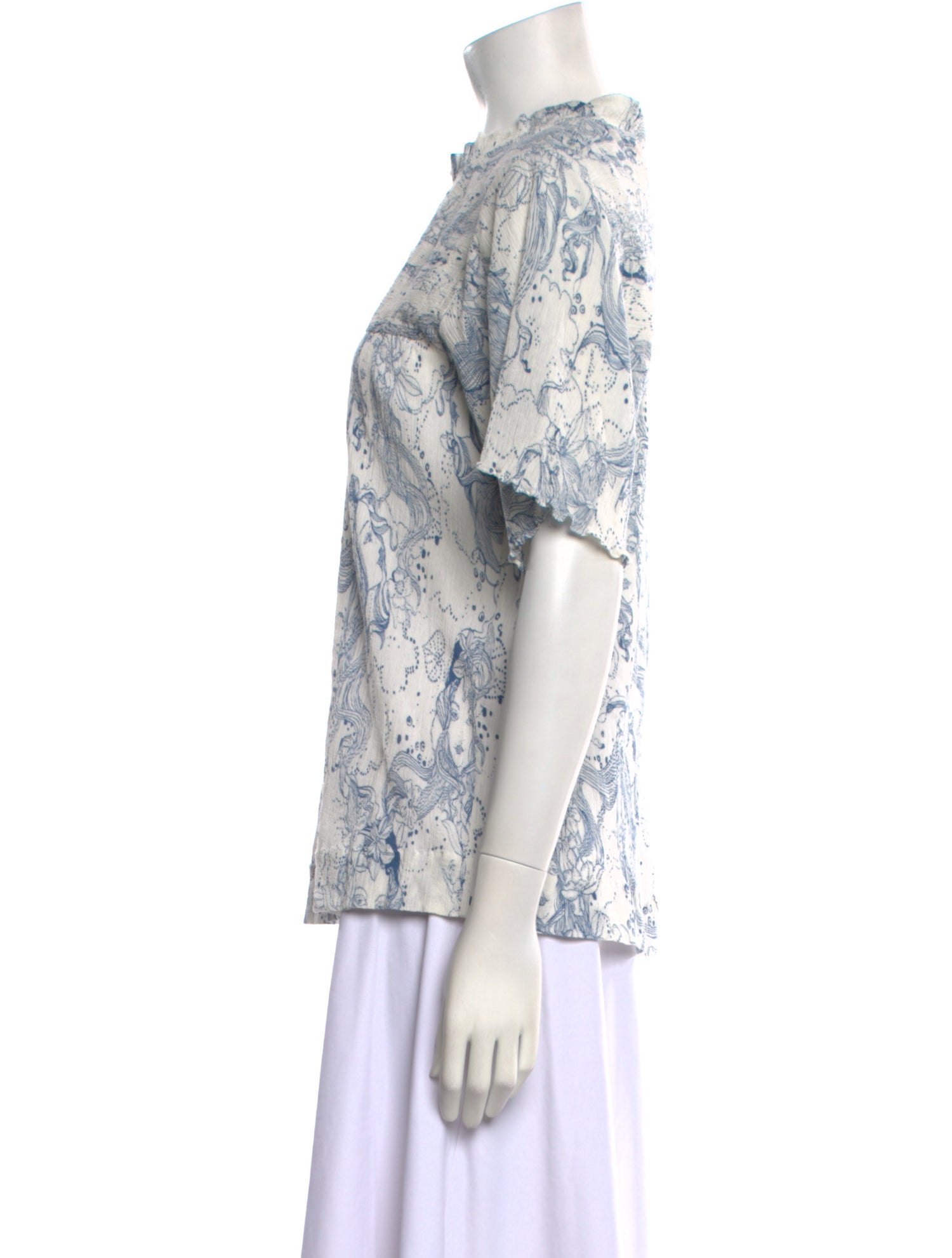 See by Chloé Paisley Print Mock Neck Blouse