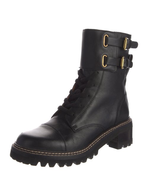 See by Chloé Leather Combat Boots