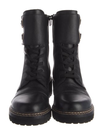 See by Chloé Leather Combat Boots