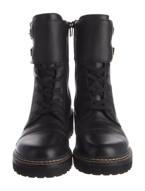 See by Chloé Leather Combat Boots