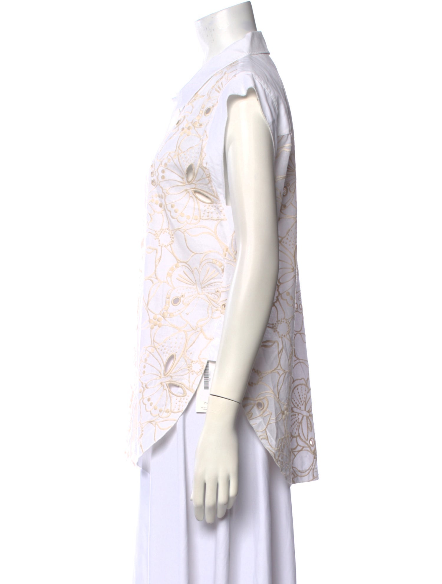 See by Chloé Floral Print Short Sleeve Button-Up Top