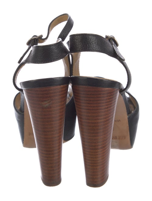 See by Chloé Leather Printed Slingback Pumps