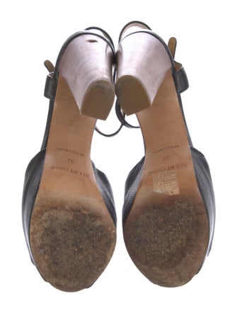 See by Chloé Leather Printed Slingback Pumps
