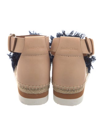 See by Chloé Denim Fringe Trim Accent Espadrilles