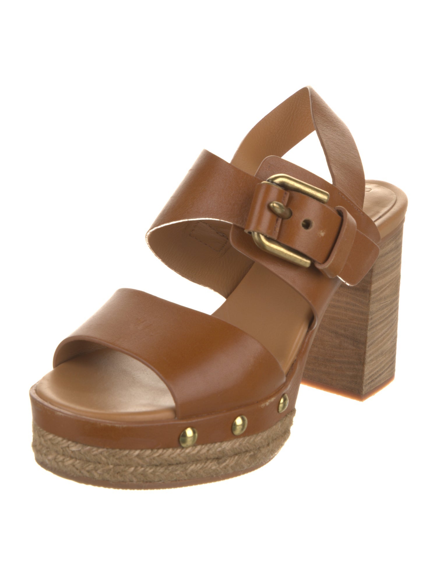 See by Chloé Leather Studded Accents Sandals