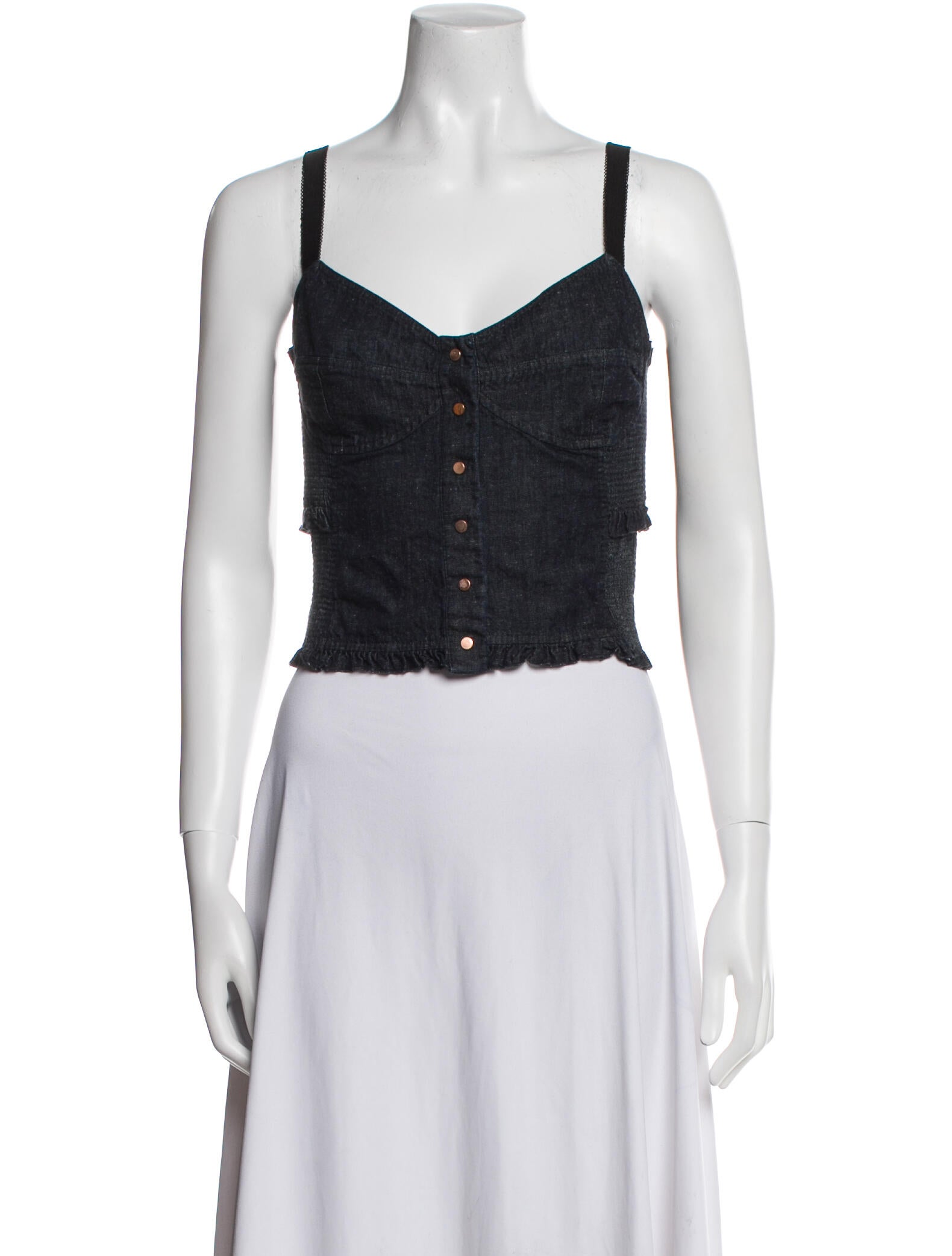 See by Chloé V-Neck Sleeveless Crop Top